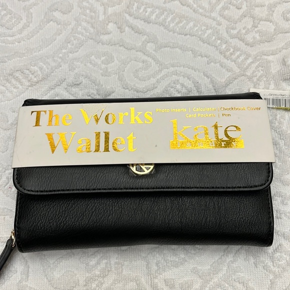 Kate Landry Bags Nwt The Works Wallet By Kate Landry Black With